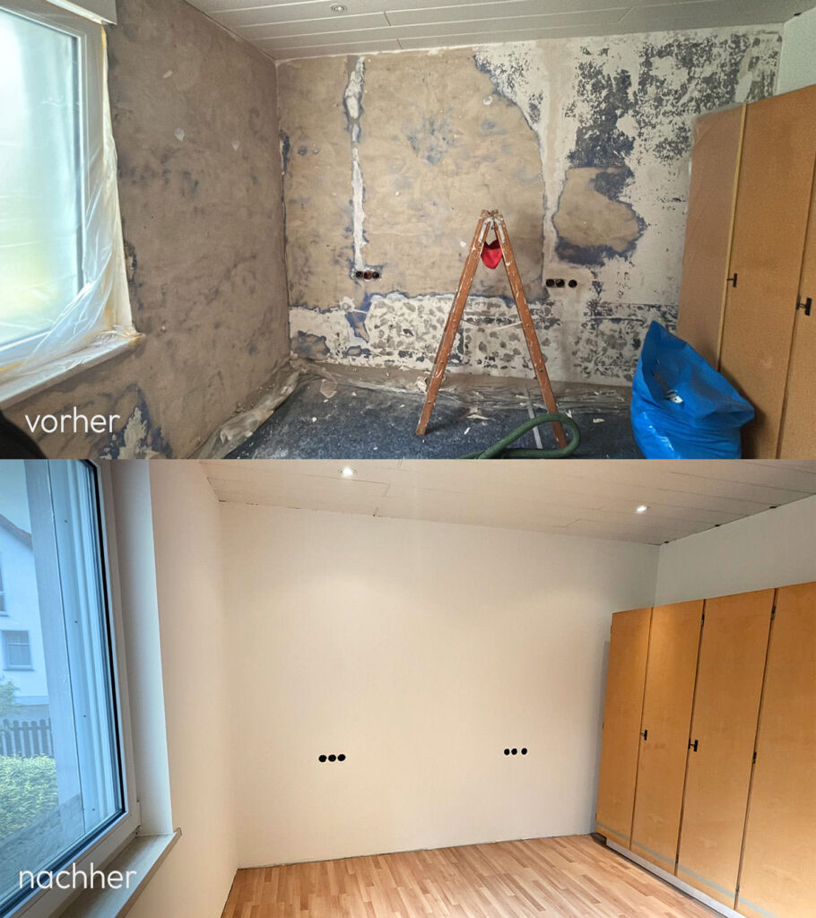 Professionelle Schimmelsanierung Vorher Nachher